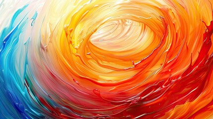 Poster - Vibrant swirls of abstract colors in motion