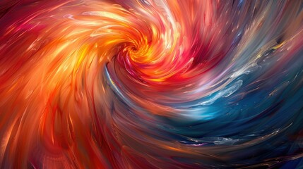 Poster - Vibrant swirls of abstract colors in motion