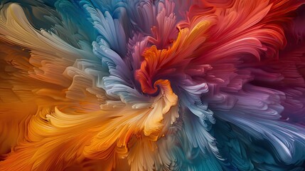 Poster - Vibrant swirls of abstract colors in motion