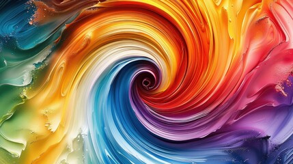 Poster - Vibrant swirls of abstract colors in motion