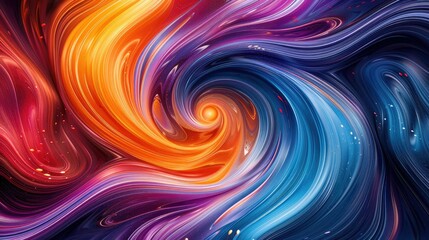 Poster - Vibrant swirls of abstract colors in motion