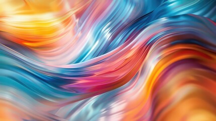 Poster - Vibrant swirls of abstract colors in motion