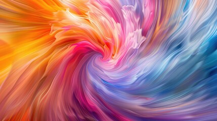 Poster - Vibrant swirls of abstract colors in motion