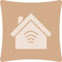 Sticker - House Glyph Art Box Icon