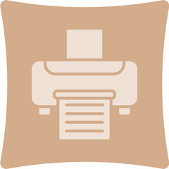 Fax Machine Glyph Art Box Icon