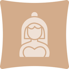 Poster - Bride Glyph Art Box Icon