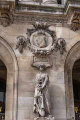 Wall Mural - Architectural details of famous neo-baroque building Opera National de Paris. Grand Opera (Garnier Palace) - UNESCO World Heritage Site. Paris, France.