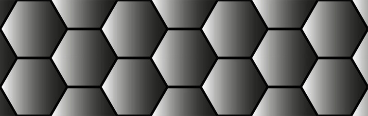 Silver cells pattern background. Silver hexagon grid texture.