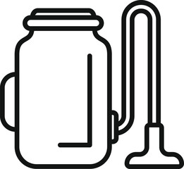 Poster - outline symbol of data protection, representing information security