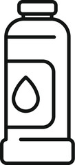 Canvas Print - Simple line icon representing a water bottle, promoting the importance of hydration