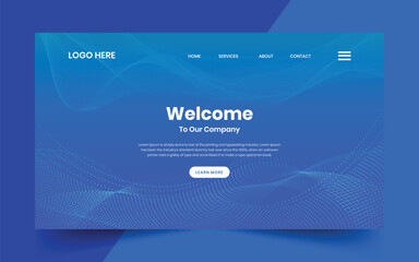 modern technology abstract creative dynamin gradient wave line welcome banner background for website
