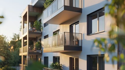 Wall Mural - a building with balconies and a balcony