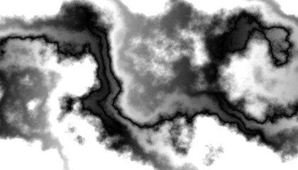 Aufkleber - Black smoke steam isolated transparent background. Fog and mist effect for text or space. Overlay with transparent background