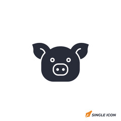 Poster - pork icon vector illustration. pork symbol isolated on white background