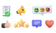 © RedVector - Simple Set of Testimonials Related Vector 3d Icons. Contains such Icons as Customer Relationship Management, Feedback, Review, Emotion symbols and more.