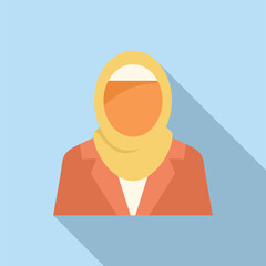 Poster - Simple and modern illustration of a muslim businesswoman wearing hijab