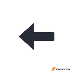 Poster - Left Arrow icon vector illustration. Left Arrow symbol isolated on white background.