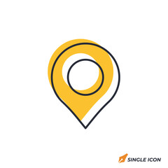 Poster - Location Pin icon vector illustration. Location Pin symbol isolated on white background.