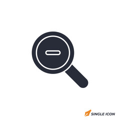 Poster - Zoom Out icon vector illustration. Zoom Out symbol isolated on white background.
