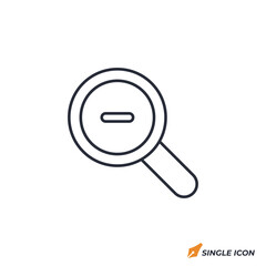 Poster - Zoom Out icon vector illustration. Zoom Out symbol isolated on white background.