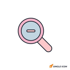 Poster - Zoom Out icon vector illustration. Zoom Out symbol isolated on white background.