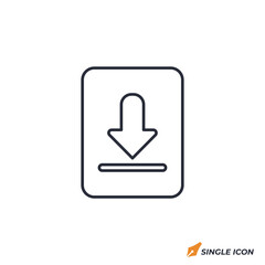 Poster - Download icon vector illustration. Download symbol isolated on white background