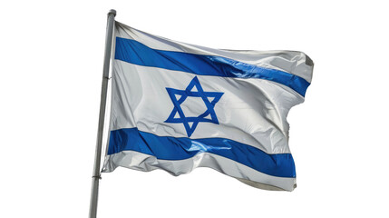 Israeli flag on a transparent background