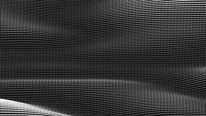 Poster - Point wave smooth texture. Abstract dot background. Technological cyberspace background.