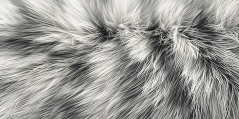 Aufkleber - A close-up shot of a furry animal's face in black and white