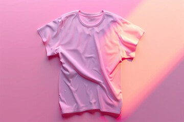 Aufkleber - A white t-shirt against a pink background
