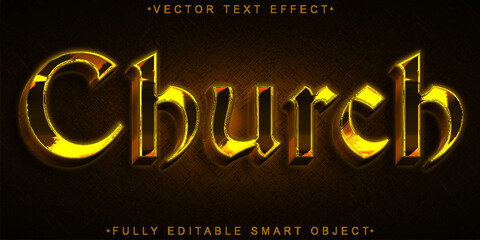 Poster - Christ Church Vector Fully Editable Smart Object Text Effect