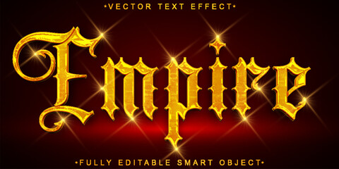 Poster - Empire Kingdom Historic Golden Vector Fully Editable Smart Object Text Effect