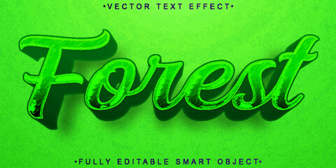 Poster - Green Forest Vector Fully Editable Smart Object Text Effect