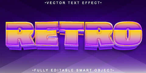Poster - Retro Vector Fully Editable Smart Object Text Effect