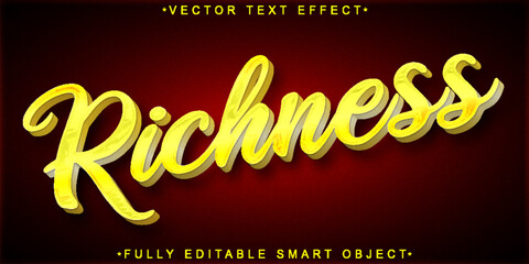 Poster - Luxury Golden Rich Vector Fully Editable Smart Object Text Effect