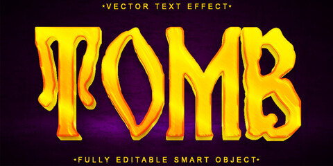 Poster - Gold  Tomb Vector Fully Editable Smart Object Text Effect
