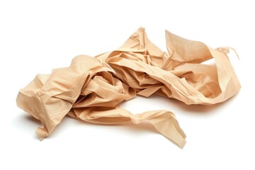 Poster - A piece of brown paper lies flat on a white surface, providing a neutral background for various uses