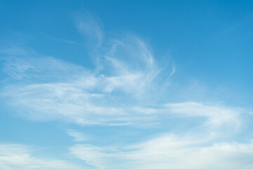 light blue sky white clouds texture background.