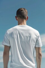 Poster - A person standing on the shore, enjoying the scenery