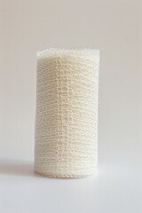 Poster - A ball of white yarn resting on a flat surface, ideal for crafting and DIY projects