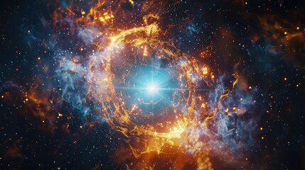 Poster - A single star shining brightly in the night sky