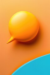 Poster - A bright yellow balloon floating against a vibrant blue and orange backdrop