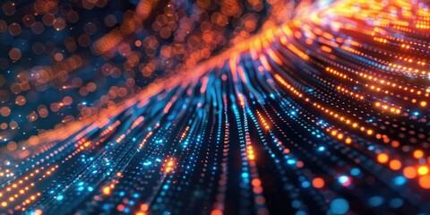 Poster - A close-up shot of a blurry background with lights