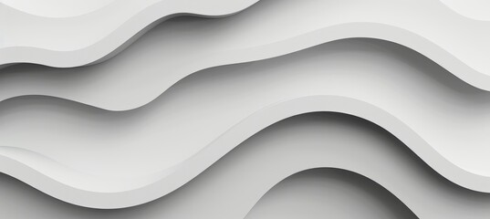 Wall Mural - Abstract Seamless Pattern, Modern Smooth Wavy Background. White And Gray Abstract Background.