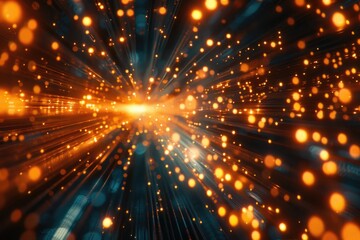 Poster - A blurry image of a star burst