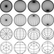 © mete - Vector Wireframe Spheres Set