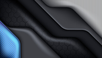 Poster - abstract geometric gray overlap layer background