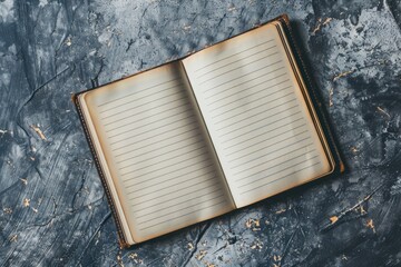 Poster - An open book lies on a table alongside a pen, ready for writing or study