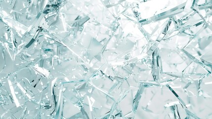 Aufkleber - A close-up shot of a bunch of broken glass fragments on a surface