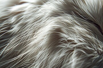 Aufkleber - A detailed image of a white cat's fur texture